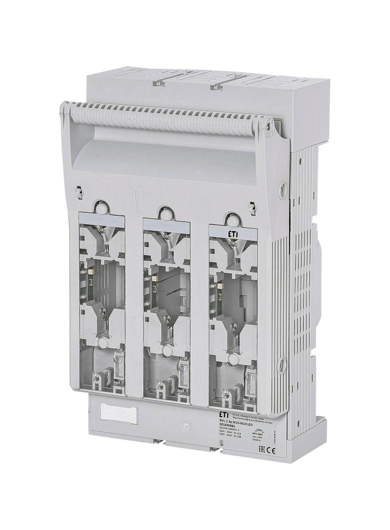 Rozłącznik bezpiecznikowy KVL-1 3P M10-M10 LED 001690882 ETI