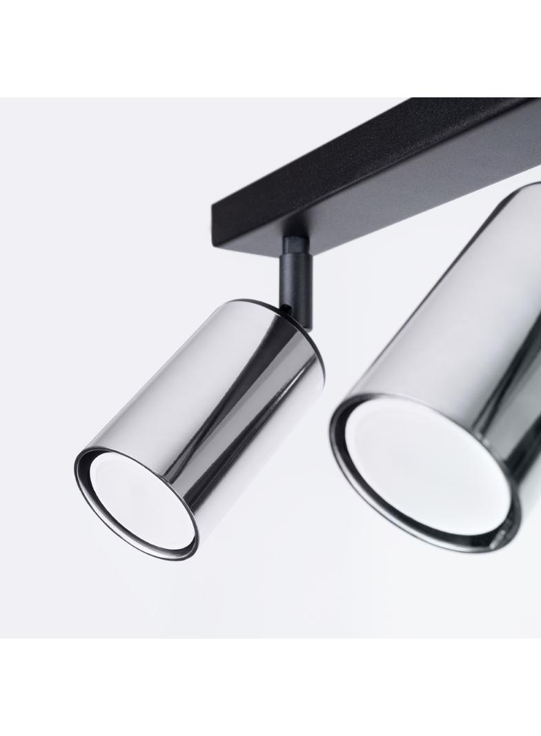 Plafon WINX 3 czarny/chrom