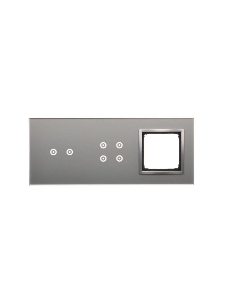 Simon 54 Touch Panel dotykowy S54 Touch 3 moduły 2 pola dotykowe poziome + 4 pola dotykowe + 1 otwór na osprzęt S54 srebrna mgła DSTR3240/71 KONTAKT