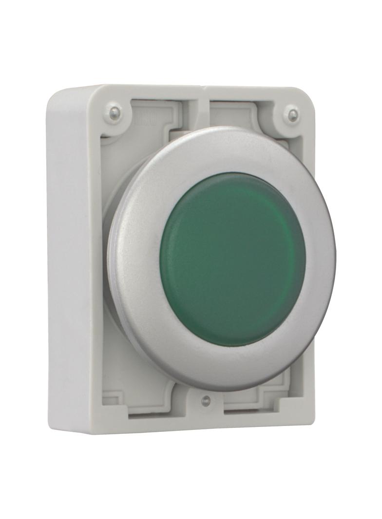 M30C-FL-G Główka lampki sygnalizacyjnej 30mm płaska zielona 183283 EATON