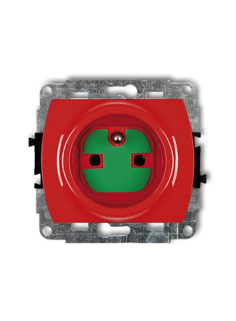 TREND Mechanizm gniazda pojedynczego z uziemieniem 2P+Z DATA bez klucza (przesłony torów prądowych)