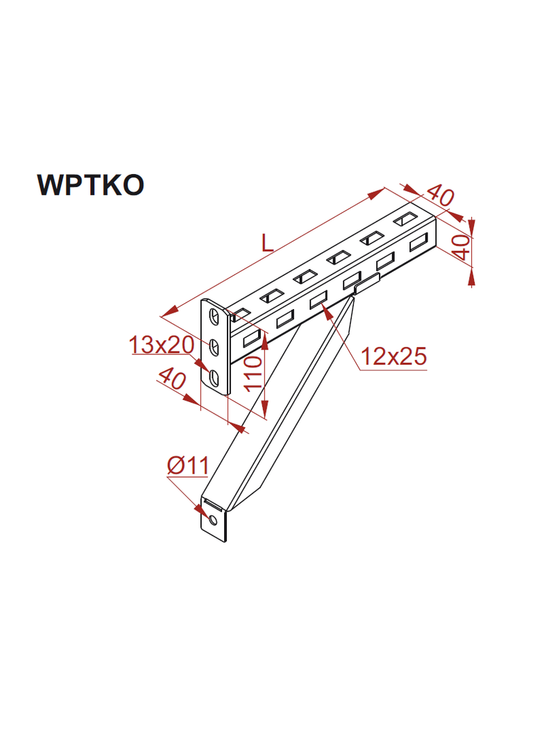 WPTKO300 Wysięgnik, komplet