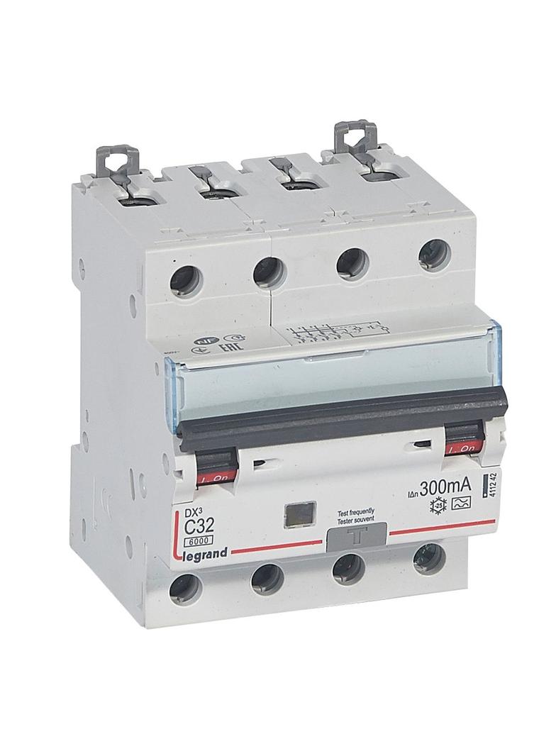 Wyłącznik Różnicowonadprądowy P 314 4P C32A 300Ma Typa DX3 411242 LEGRAND