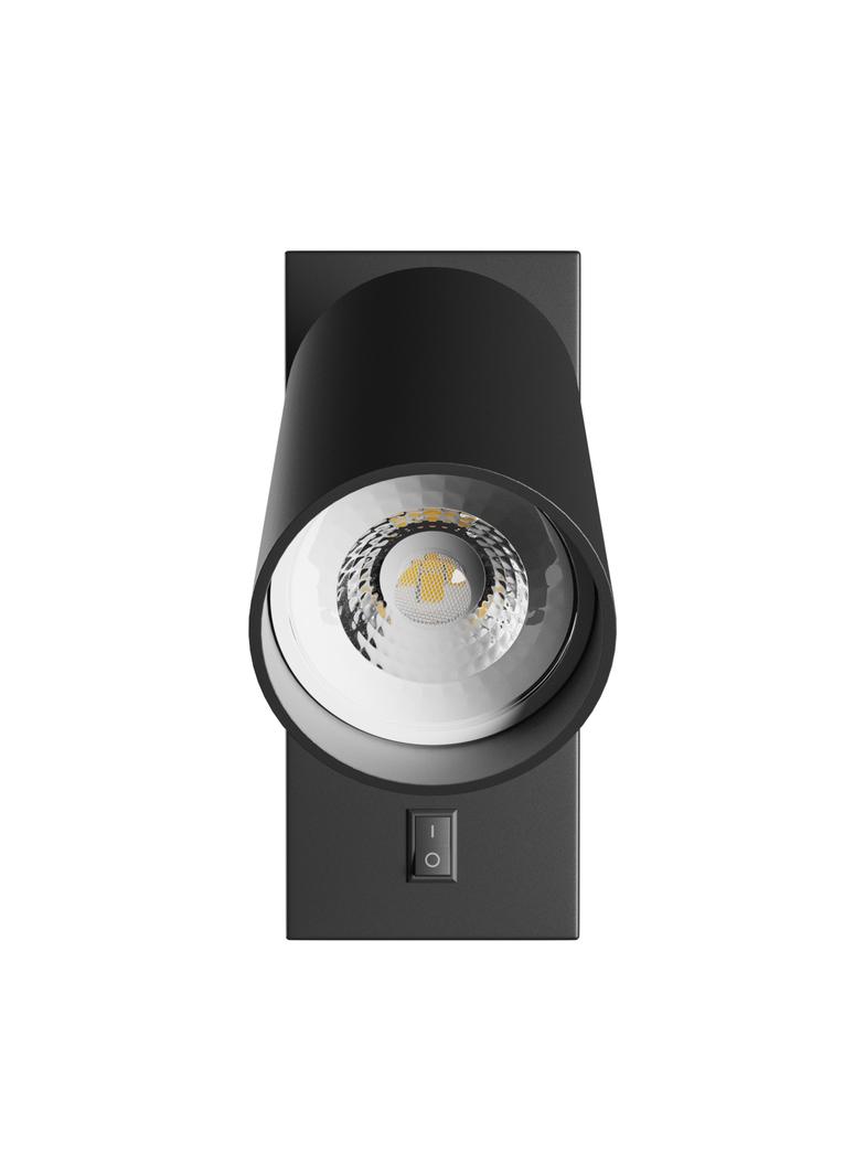 SQUALLA VARIOSA SWITCH GU10 KINKIET 230V IP20 55x100MM CZARNY OKRĄGŁA