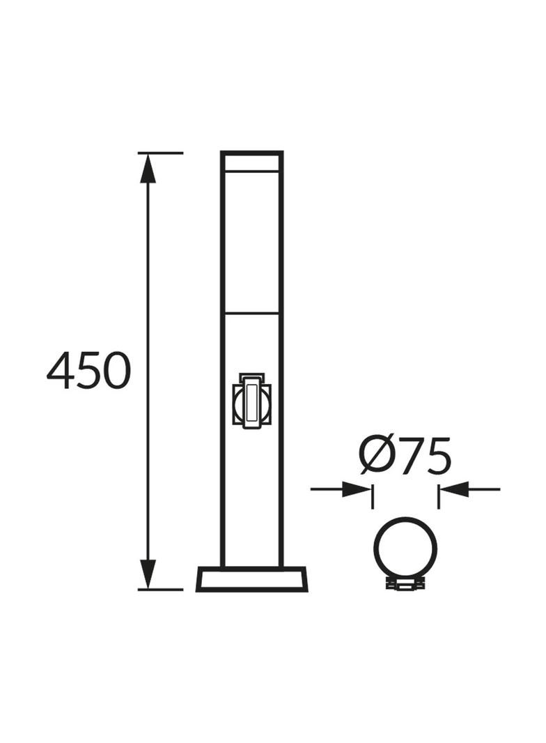Oprawa ogrodowa TUBER 45 230V E27 C BLACK