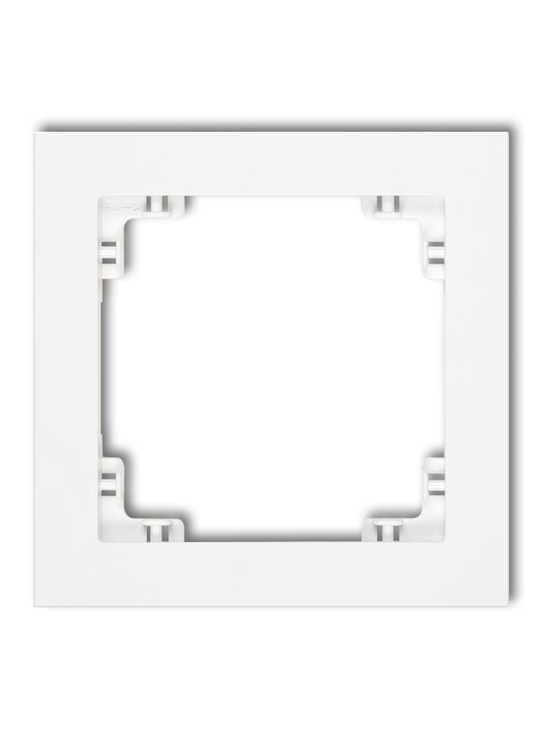 DECO Ramka uniwersalna pojedyncza z tworzywa biały mat