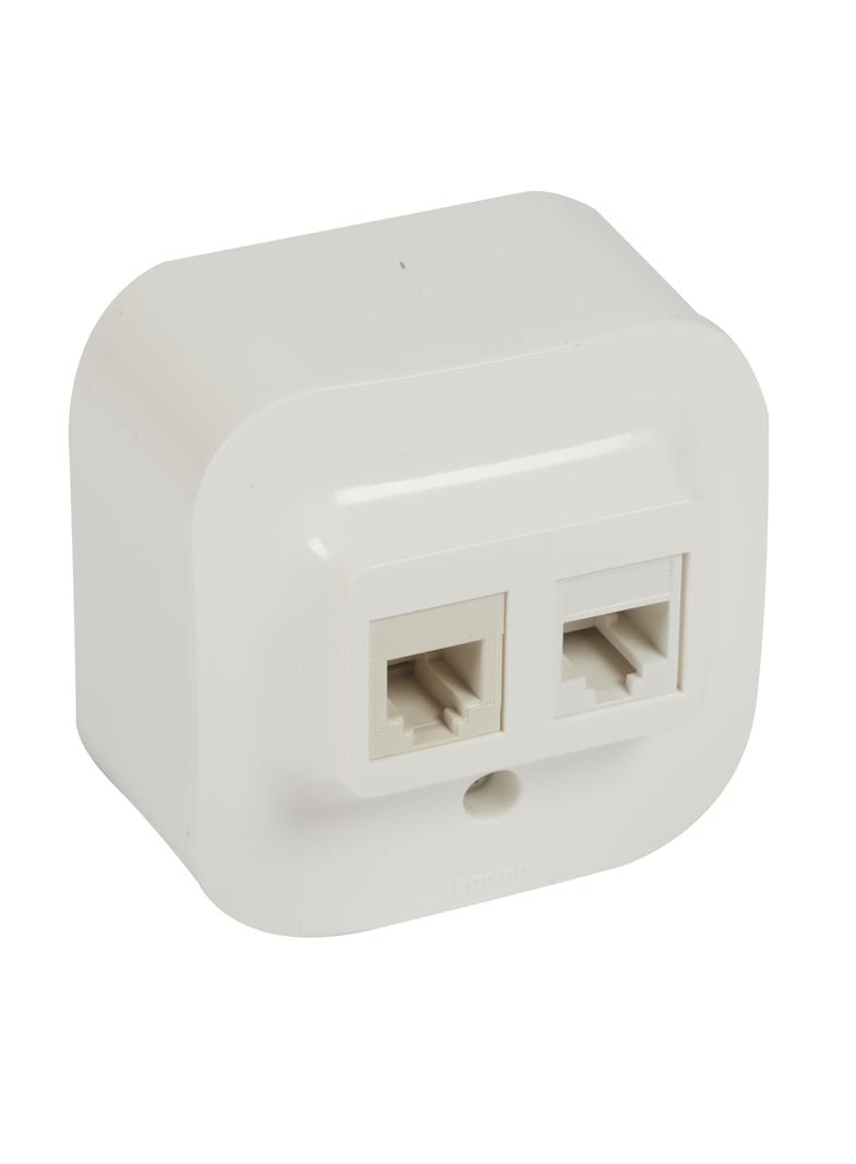 FORIX IP20 - GNIAZDO 1XRJ11 + 1XRJ45 BIAŁE, Legrand