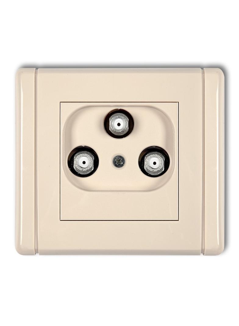 FLEXI Gniazdo multimadialne 3F DATA (UPC) beżowy