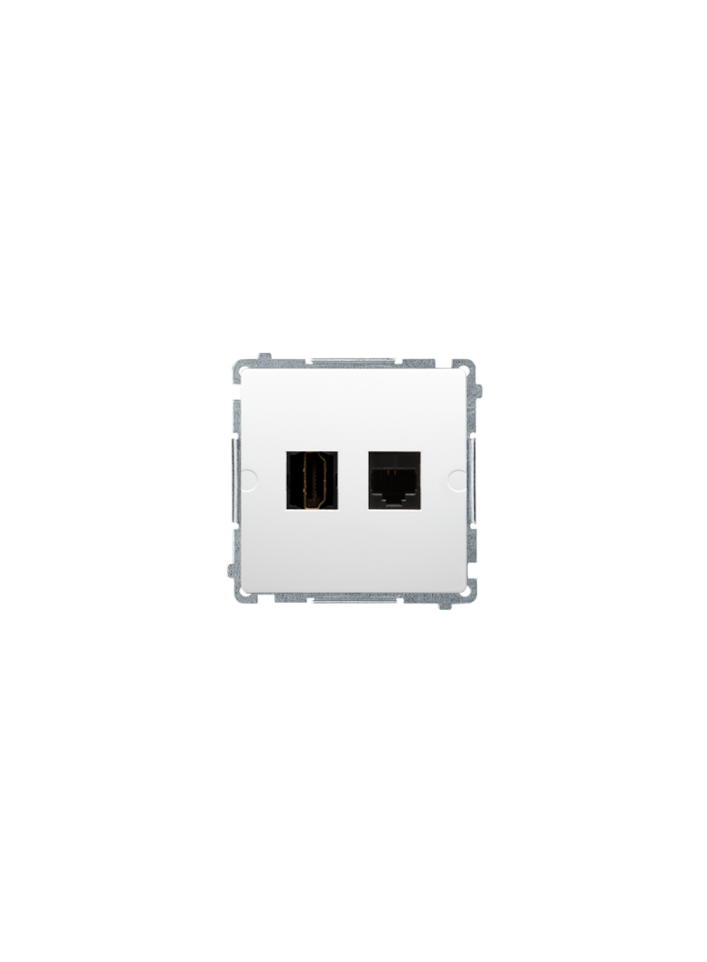 Simon Basic Gniazdo HDMI + RJ45 kat.6. biały BMGHRJ45.01/11 KONTAKT