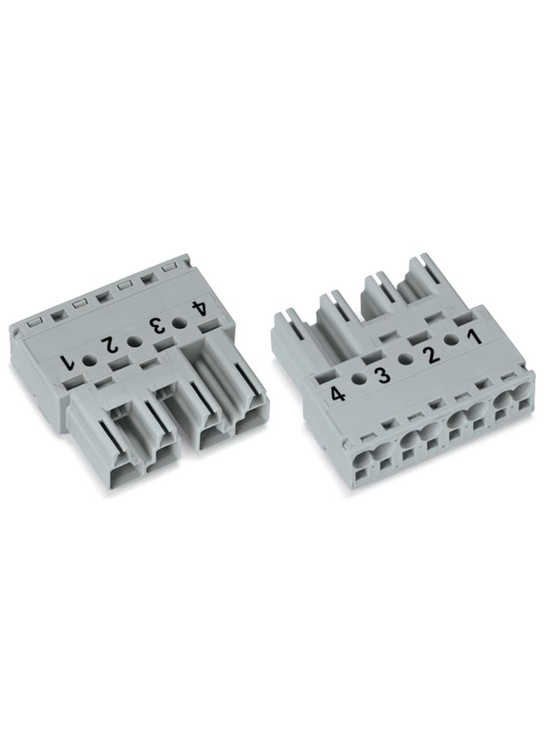 WINSTA wtyk 4-torowy szary