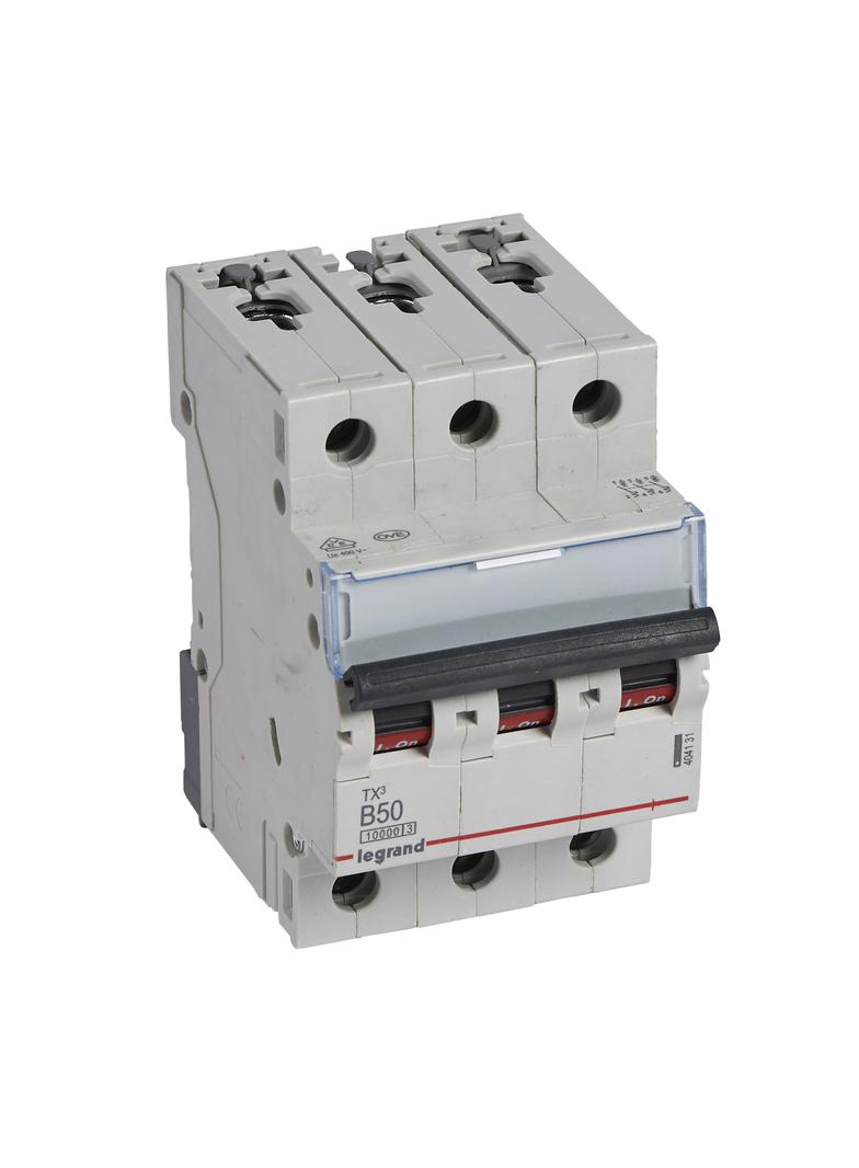 WYŁĄCZNIK NADPRĄDOWY S 313 3P B 50A 10000A SERII TX3, Legrand