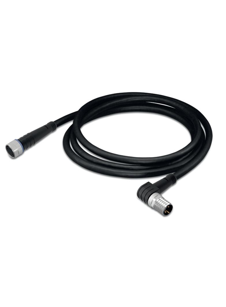 przewód do czujników/el.wykonawczych gniazdo proste/wtyczka kątowaM8 0,4m