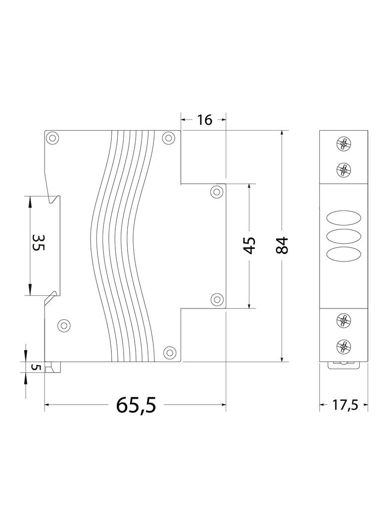 Lampka kontrolna modułowa wskaźnik napięcia-kolorowa LK3TH 87.50 OPATÓWEK