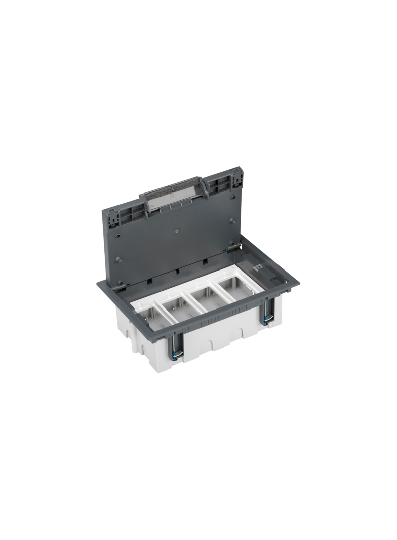 Simon Connect Puszka podłogowa S500 4-modułowa 8x K45 gł. 93mm szary