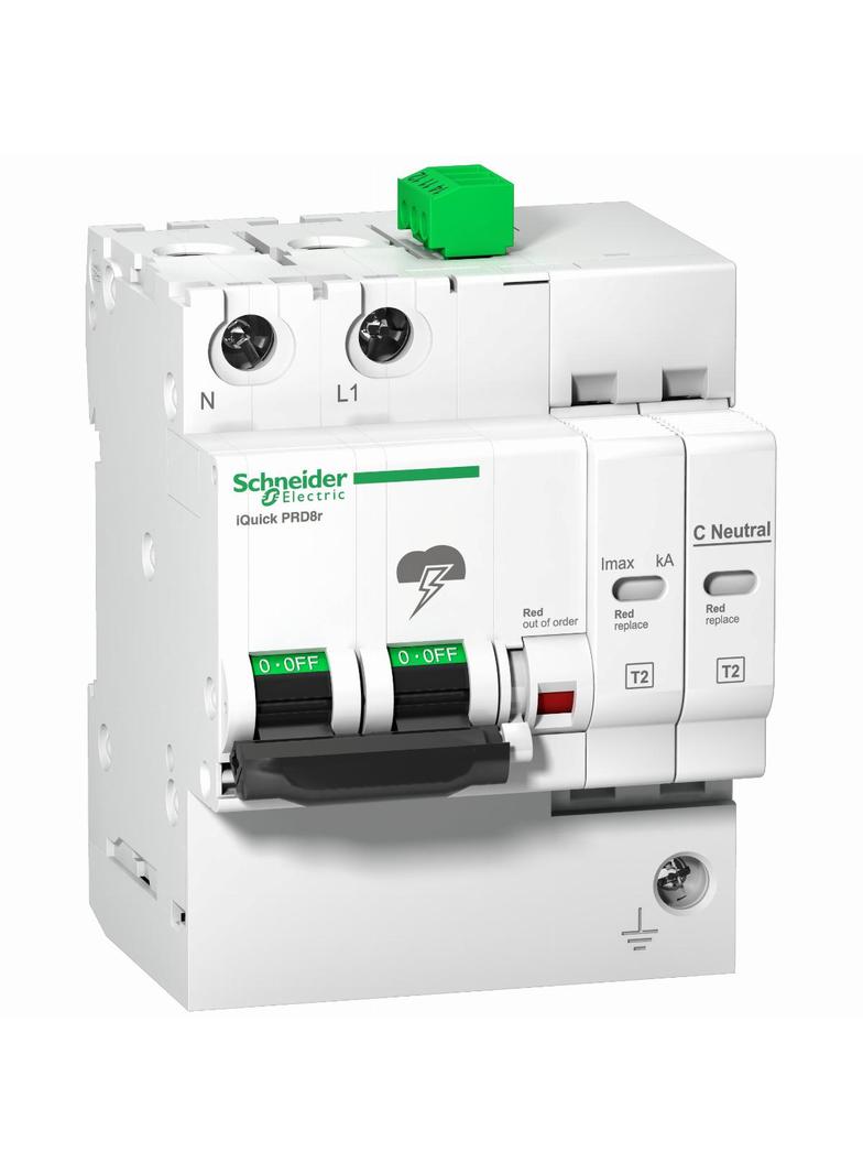 Ogranicznik przepięć Acti9 iQuickPRD40r-T2-1N 1P+N T2 40 kA ze stykiem A9L16292 SCHNEIDER