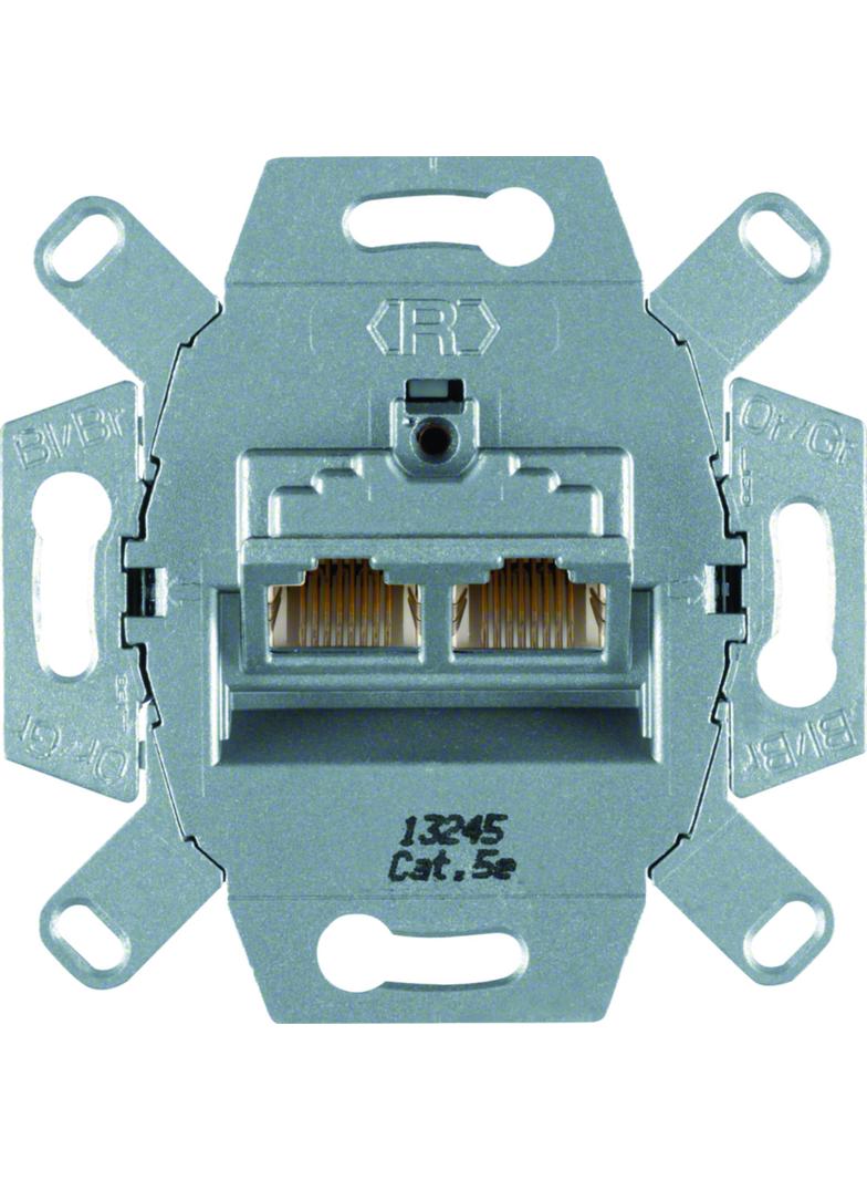 BERKER one.platform Mechanizm gniazda komputerowego UAE podwójna (RJ45) ekranowane kat. 5e 534555 HA