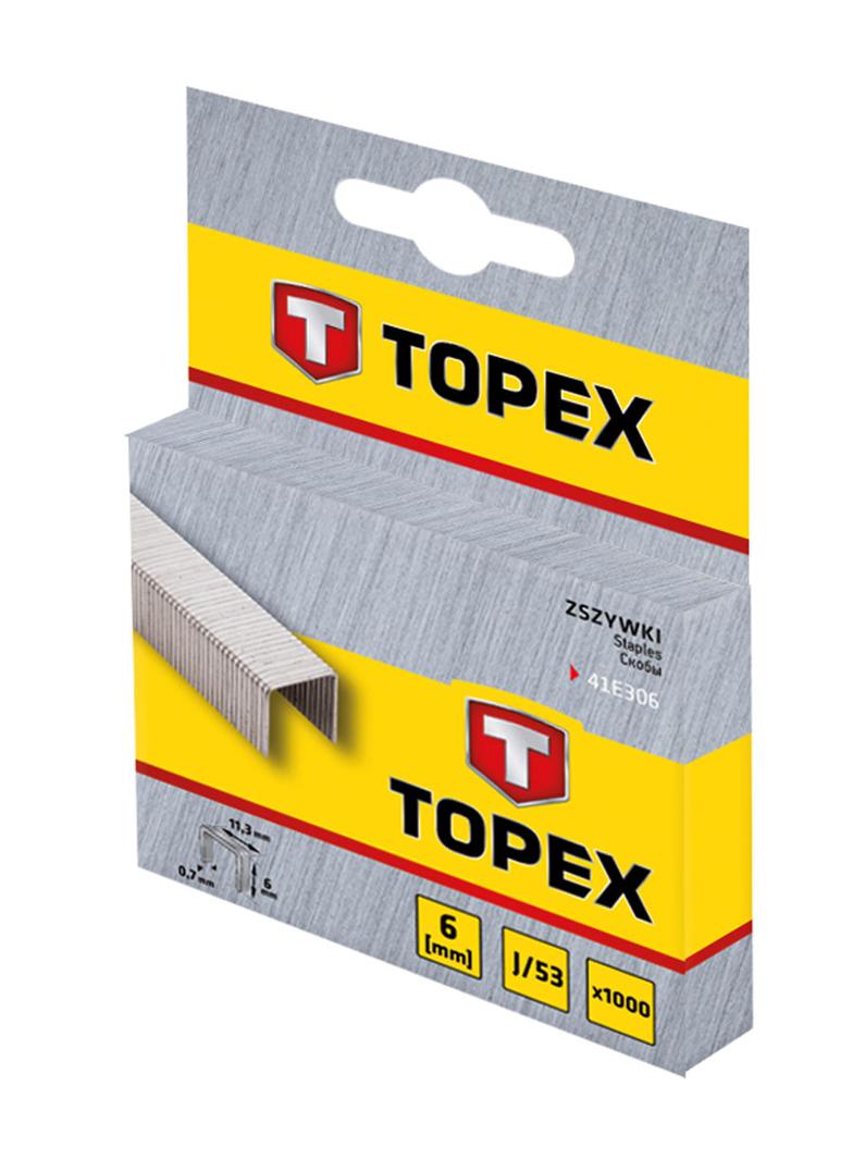 Zszywki typ J, 6 mm, 1000 szt.