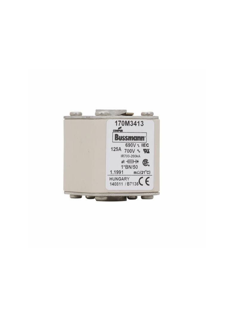 FUSE 125A 690V 1*BN/50 AR UC Wkładka szybka 125A AC 690V rozmiar 1 45x59x51 mm aR I 170M3413 EATON