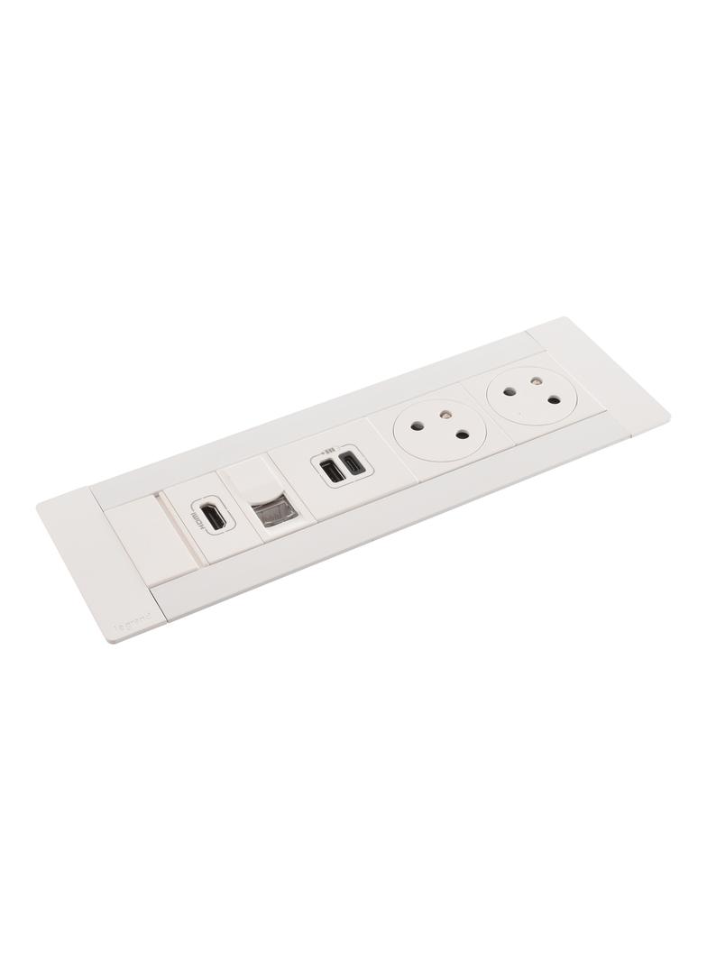 Incara: Multilink - 2x2P+Z / Usb A+C / Rj45 / Hdmi - 2,0 M-Biały 654772 LEGRAND