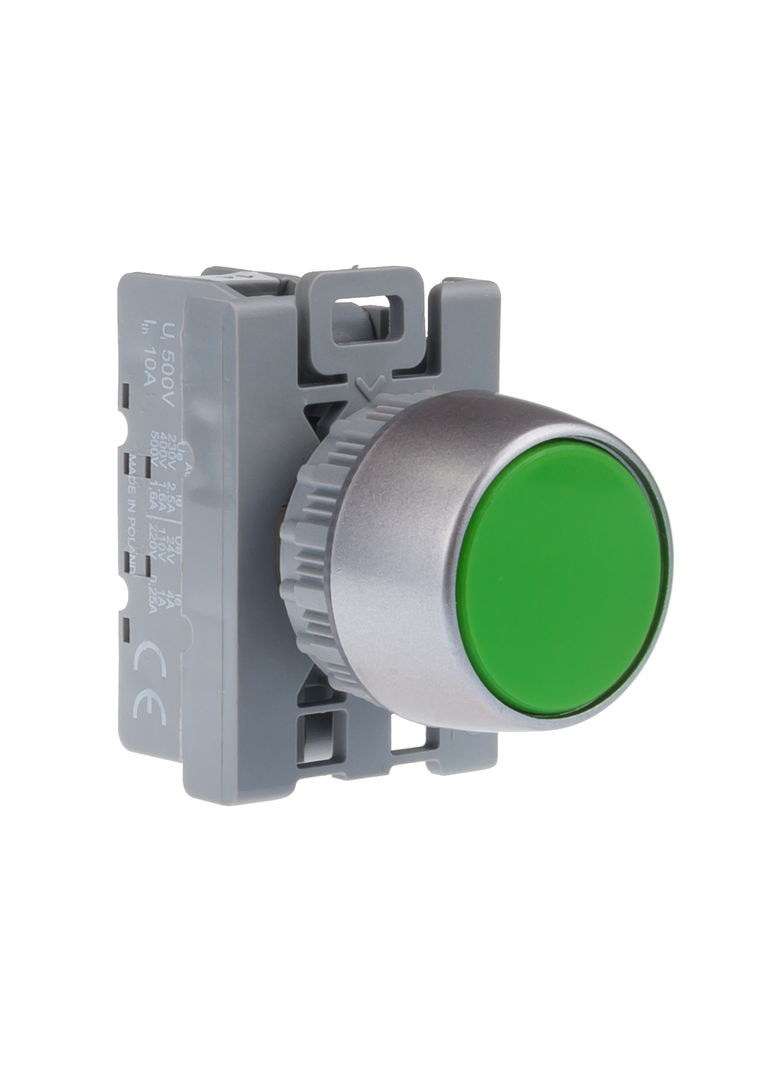 PRZYCISK KRYTY CZERWONY 1 ROZ 1 ZW. PIERŚCIEŃ NIKLOWANY