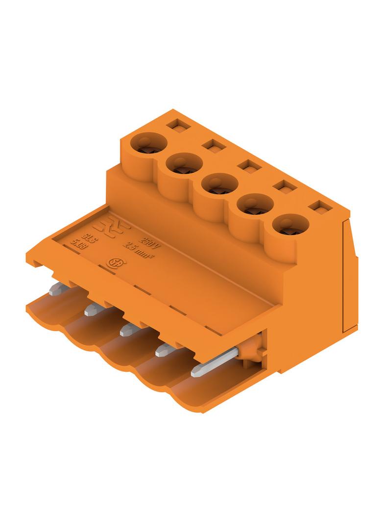 SLS 5.08/05/180 SN OR BX Wtyk PCB (złącze wiązki), 5.08 mm, Liczba biegunów: 5, Przyłącze z jarzmem /72szt./ 1627120000 WEIDMÜLLER