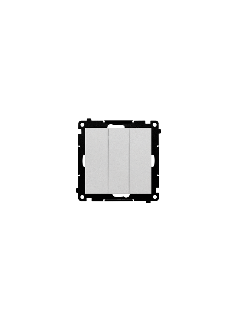 Simon 55 Przycisk zwierny potrójny szybkozłączka Aluminium mat TP31.01/143 KONTAKT