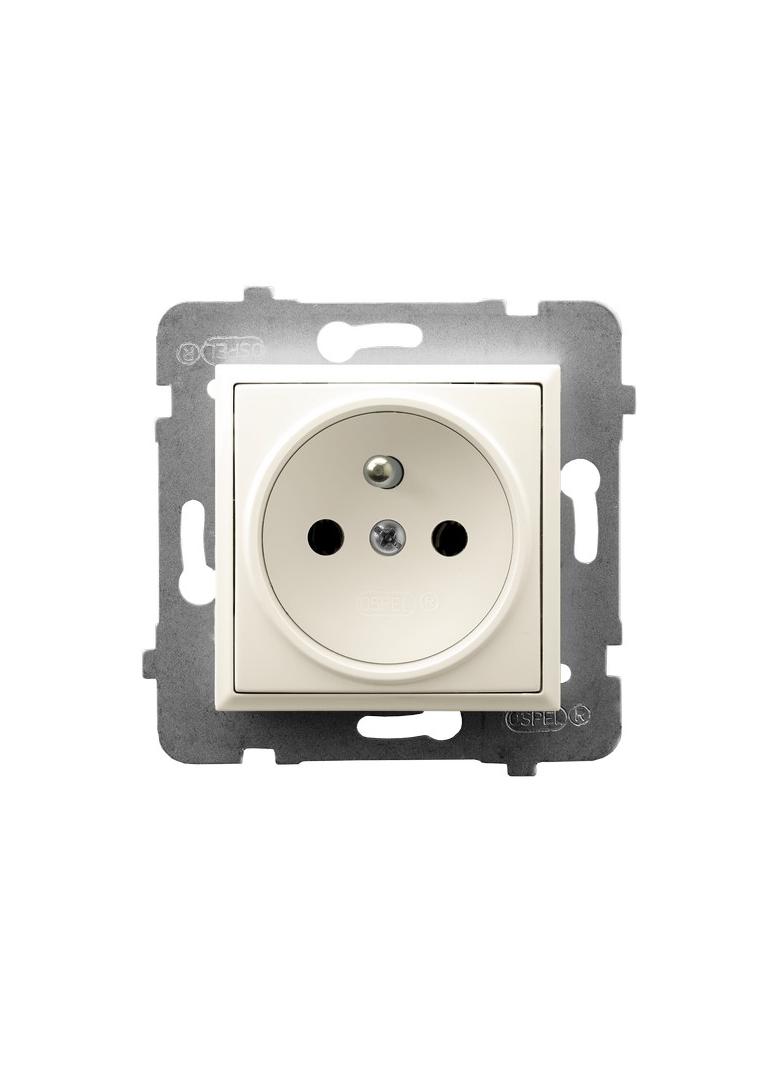 ARIA Gniazdo pojedyncze z uziemieniem - kolor ecru