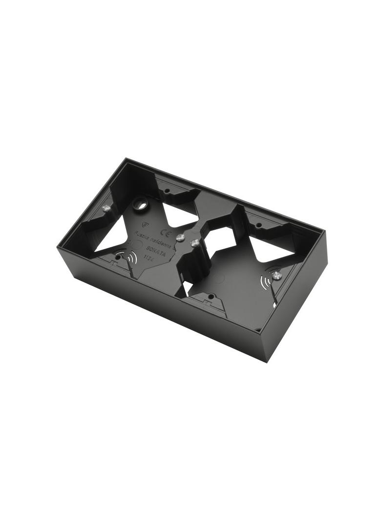 SONATA Puszka instalacyjna podwójna - kolor czarny metalik