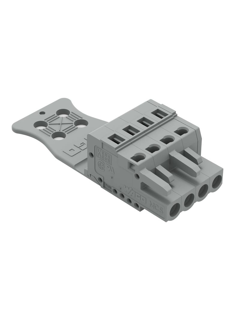 Gniazdo MCS-MIDI Classic 4-biegunowe szare raster 5mm /100szt./ 231-104/026-000/033-000 WAGO