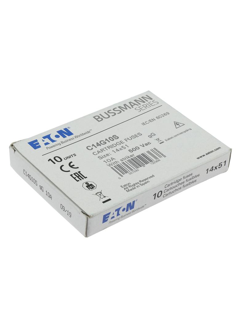 C14G10S Wkładka cylindryczna z wybijakiem 14x51 10A GG 690V AC C14G10S EATON