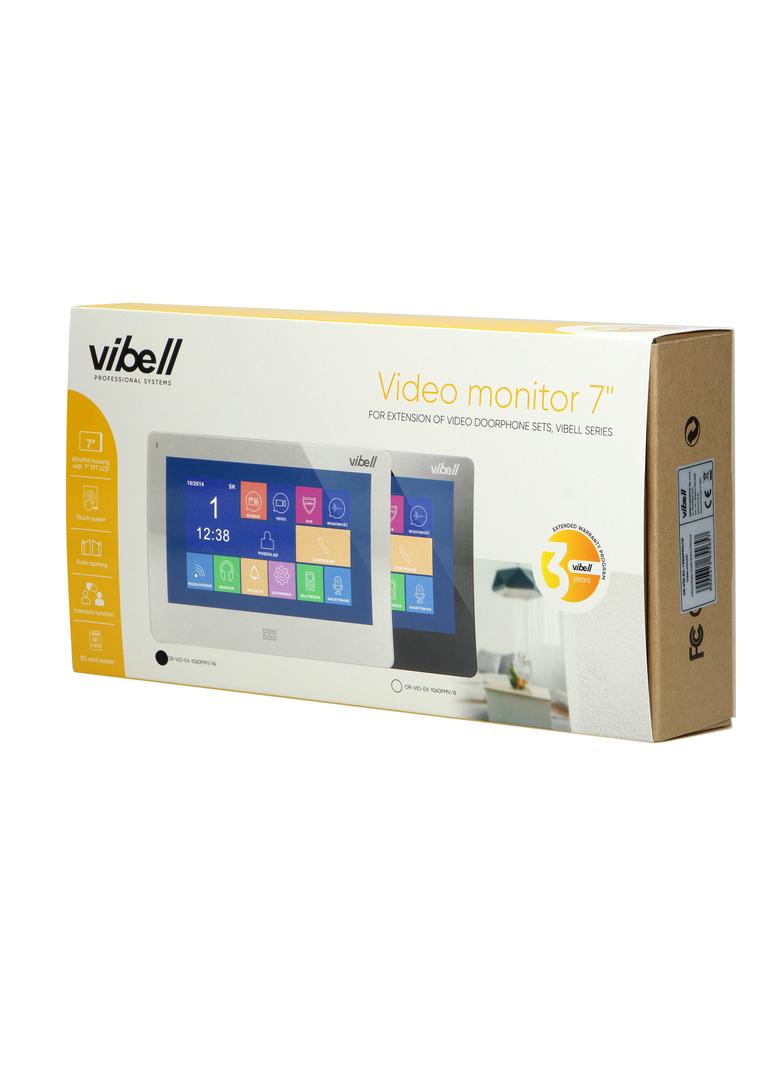 Wideo monitor bezsłuchawkowy kolorowy LCD 7” do zastosowania w systemach VIBELL dotykowy ekran OR-VI