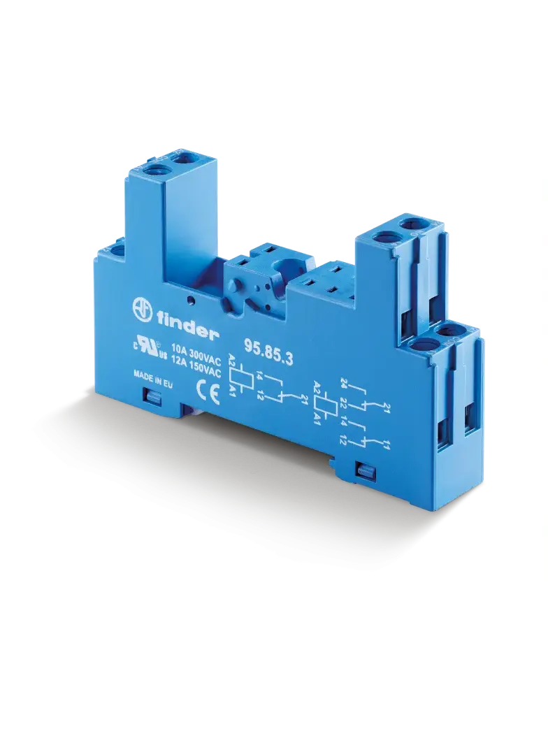 Gniazdo do przekaźników serii 40.51; 40.52; 40.61; 40.62; zaciski śrubowe; czarne, 95.85.30 SMA