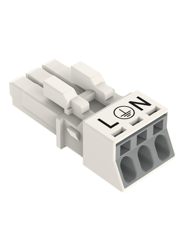 WINSTA MINI gniazdo 3-torowe białe /50szt./ WAGO