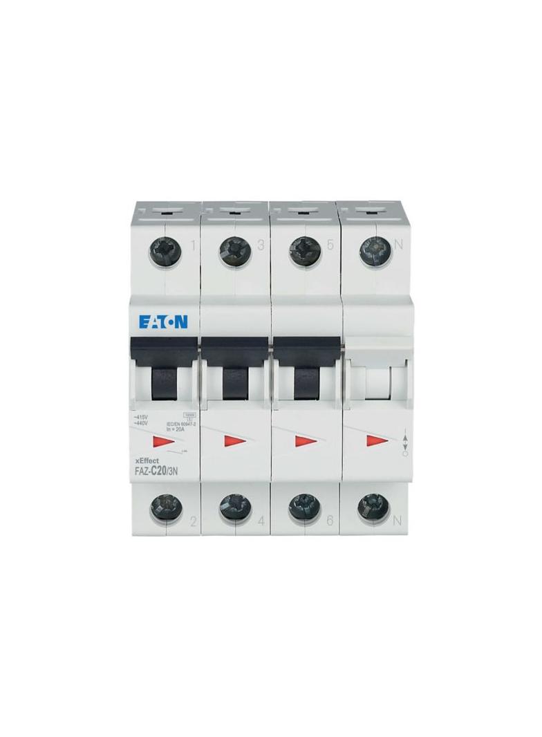 FAZ-C20/3N Wyłącznik nadprądowy 15kA C20A 3P+N 278976 EATON