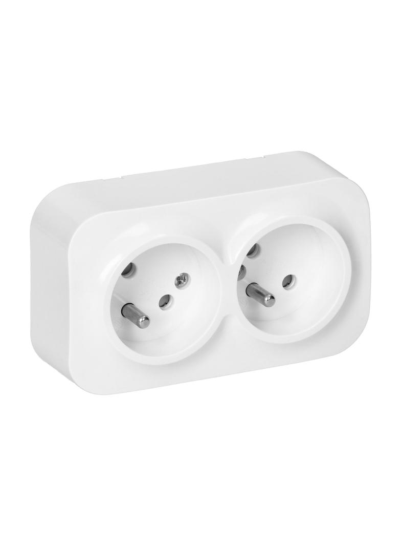 ToDo Gniazdo podwójne natynkowe 16A 230VAC IP20 Białe
