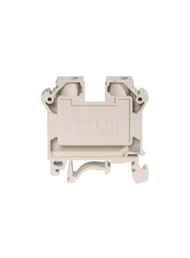 ZSG1-10.0Ns ,  Złączka szynowa gwintowa, seria NOWA, 10,0 mm2, TS 32,35, 1 tor, szary