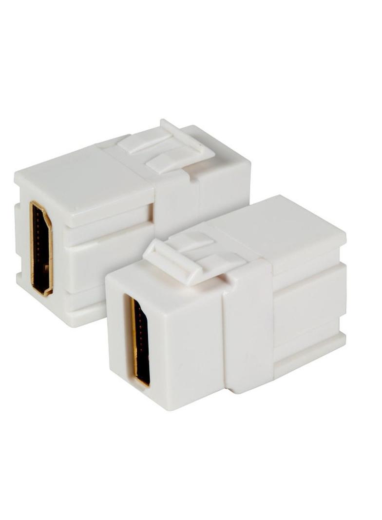 Adapter Keystone Snap-In HDMI typ A-A biały
