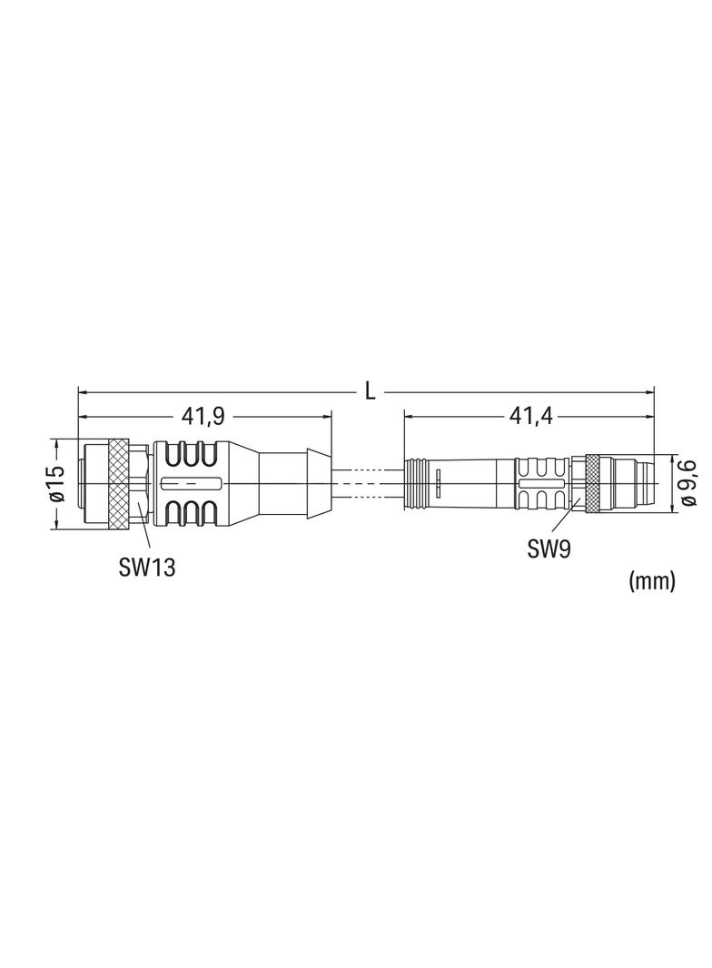przewód do czujników/el.wykonawczych gniazdo proste/wtyczka prosta M12 2m