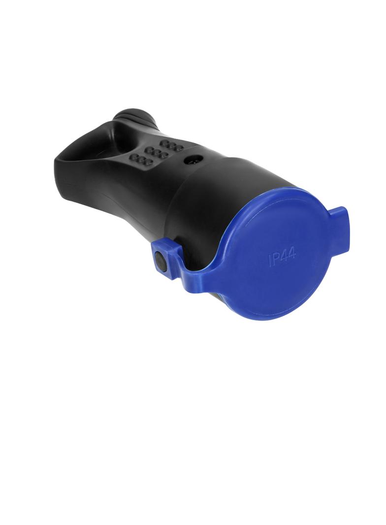 Hermetyczne gniazdo gumowe 2P+Z, proste, IP44, czarne, wersja Schuko OR-AE-1370(GS) ORNO