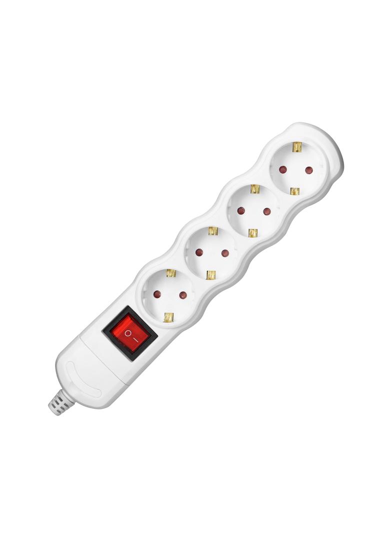 Rozgałęźnik wielogniazdowy 4x2P+Z z wyłącznikiem Schuko biały OR-AE-13265(GS)/W ORNO