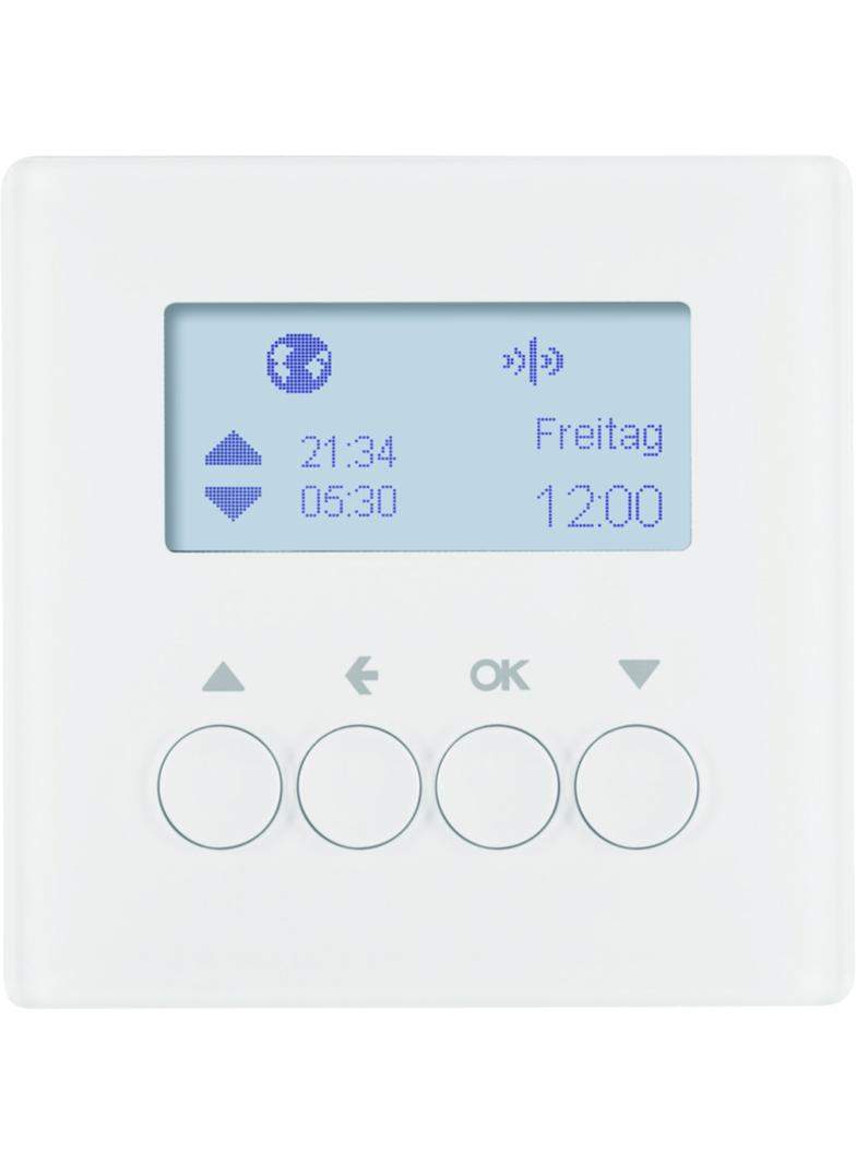 BERKER Q.x KNX RF quicklink Łącznik żaluzjowy do sterowników żaluzjowych i mechanizmów zasilających biały aksamit 85745129 HAGER