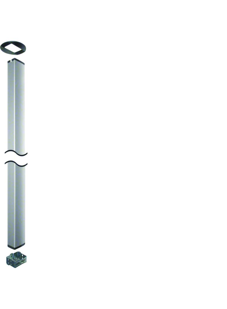 tehalit.DA200 Kolumna dwustronna DA200-80 z zaciskiem mocującym H=3,4m aluminium DAK2803400ELN HAGER
