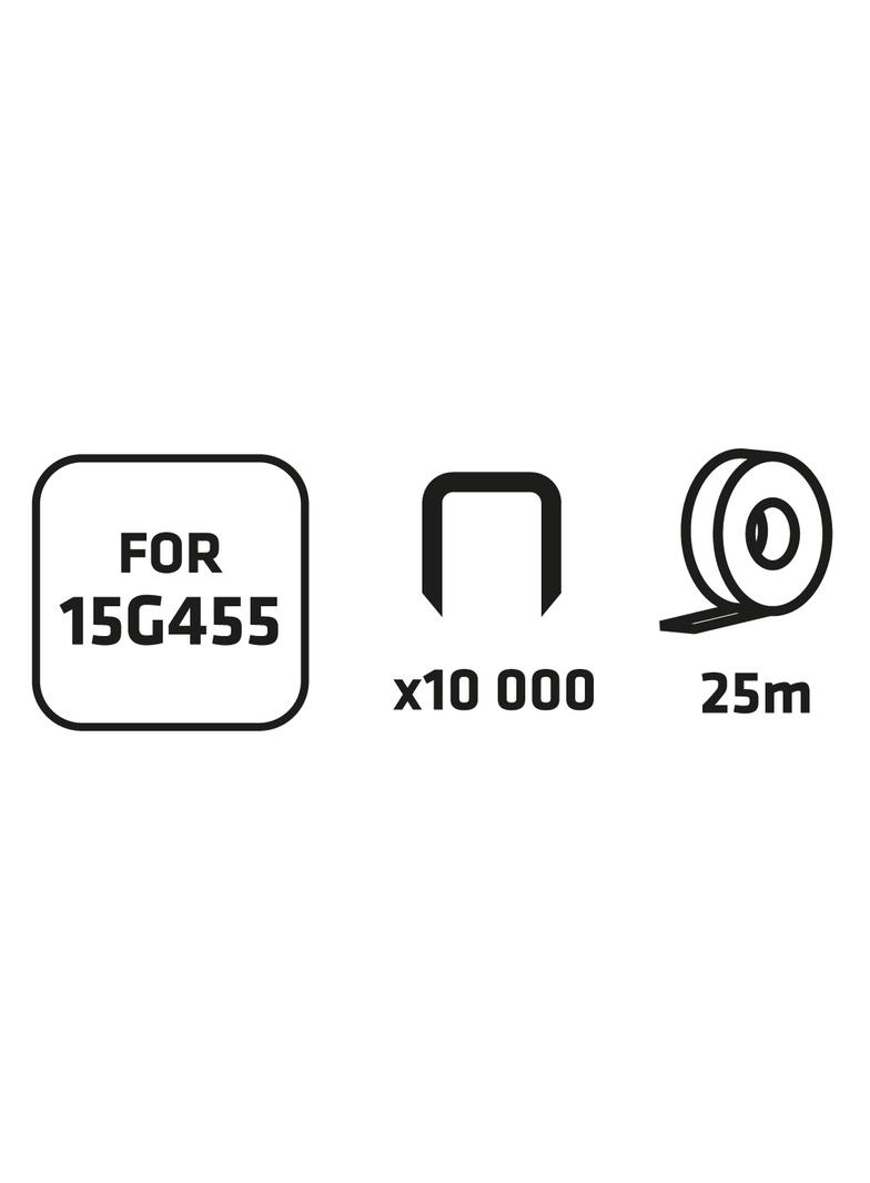 Zestaw taśma 10 sztuk x 25 m i zszywki 10 000 szt.
