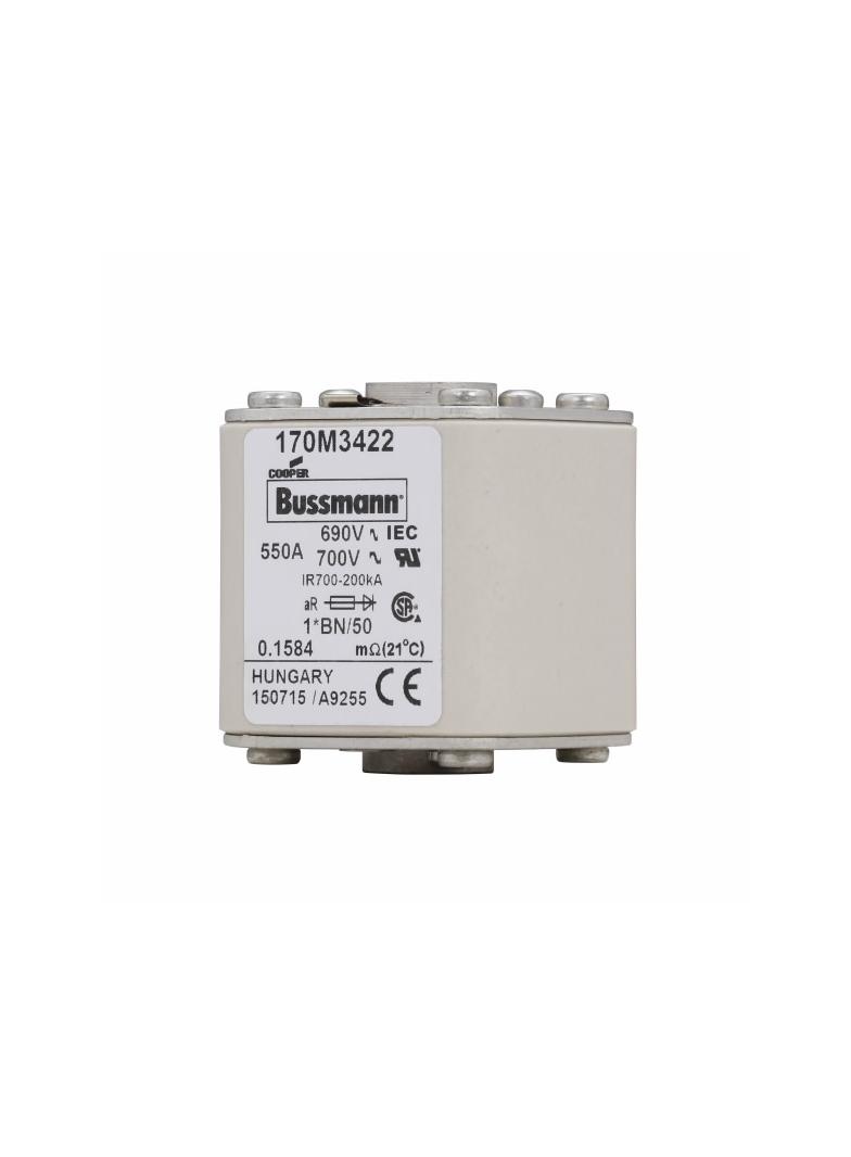 FUSE 550A 690V 1*BN/50 AR UC Wkładka szybka 550A AC 690V rozmiar 1 45x59x51 mm aR I 170M3422 EATON
