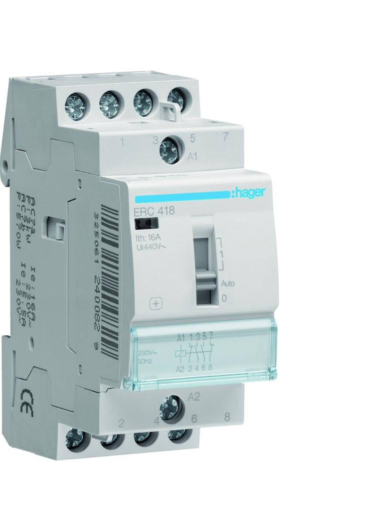 Przekaźnik instalacyjny 230VAC 2Z+2R 16A ERC418 HAGER