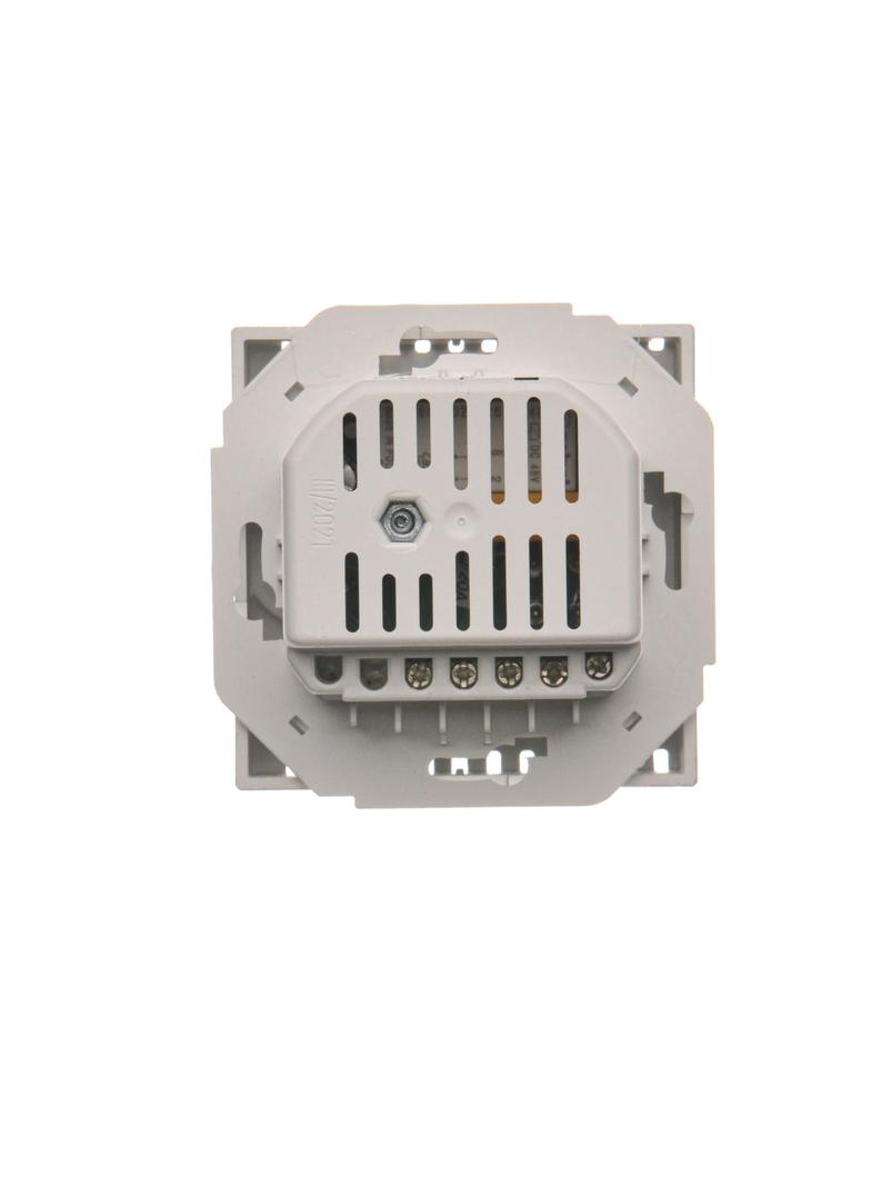 Simon Basic Regulator temperatury z czujnikiem wewnętrznym 16A 230V. Montaż gniazda na wkręty do puszki srebrny mat BMRT10W.02/43 BMRT10w.02/43 KONTAKT
