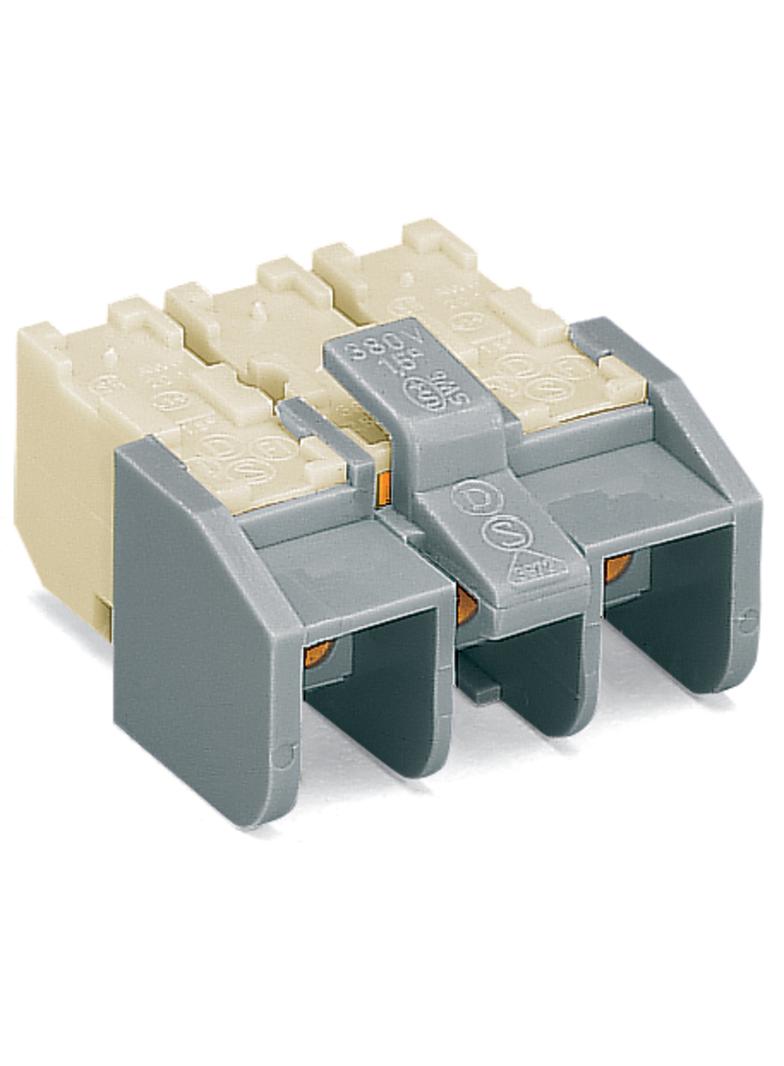 gniazdo wtykowe 2,5 mm2 5-polowe białe/szare