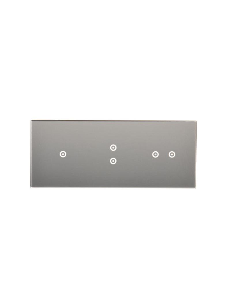 Simon 54 Touch Panel dotykowy S54 Touch 3 moduły 1 pole dotykowe + 2 pola dotykowe pionowe + 2 pola dotykowe poziome srebrna mgła DSTR3132/71 KONTAKT