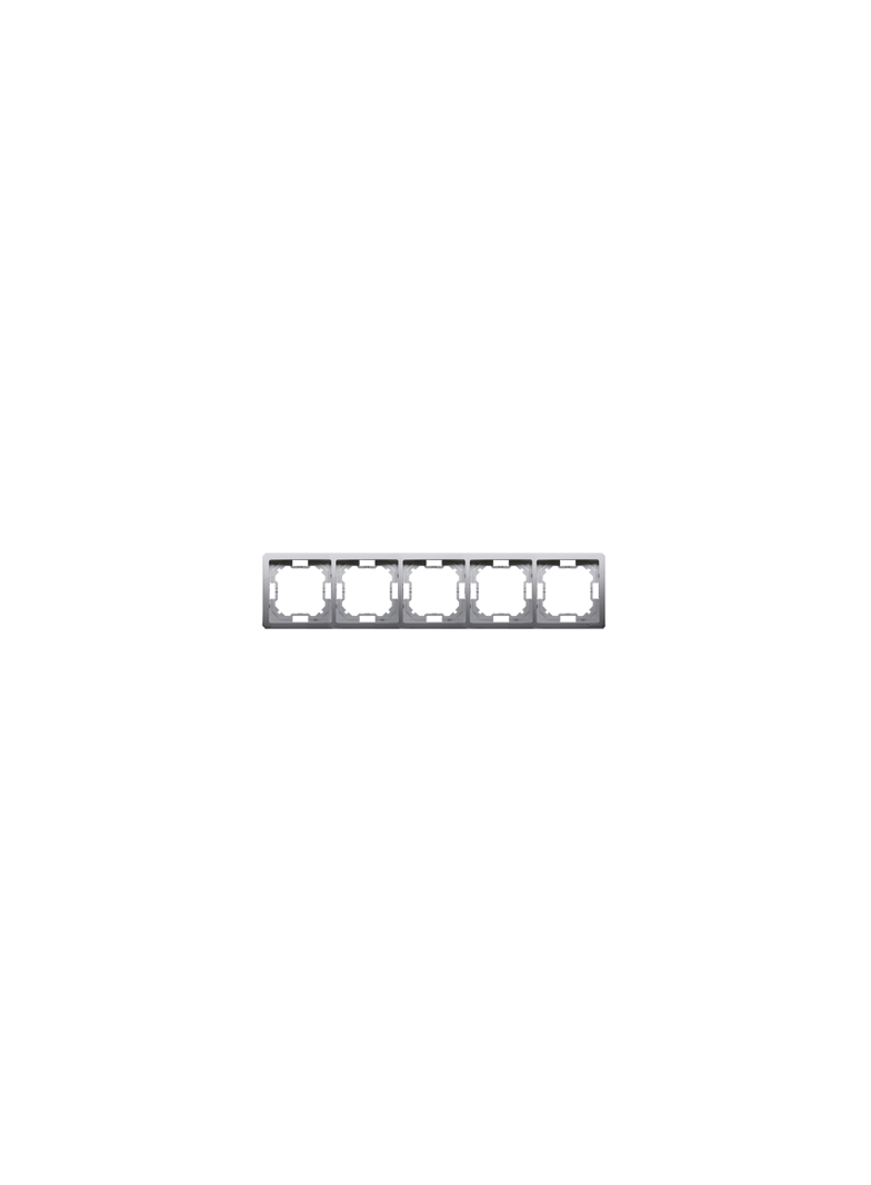 Simon Basic Standard Ramka 5-krotna – uniwersalna poziom i pion stal inox BMR5/21 KONTAKT