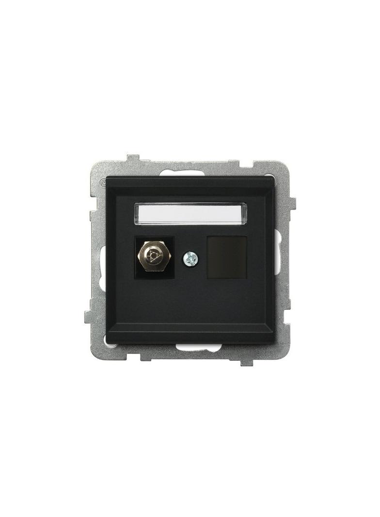 SONATA Gniazdo ekwipotencjalne pojedyncze - kolor czarny metalik